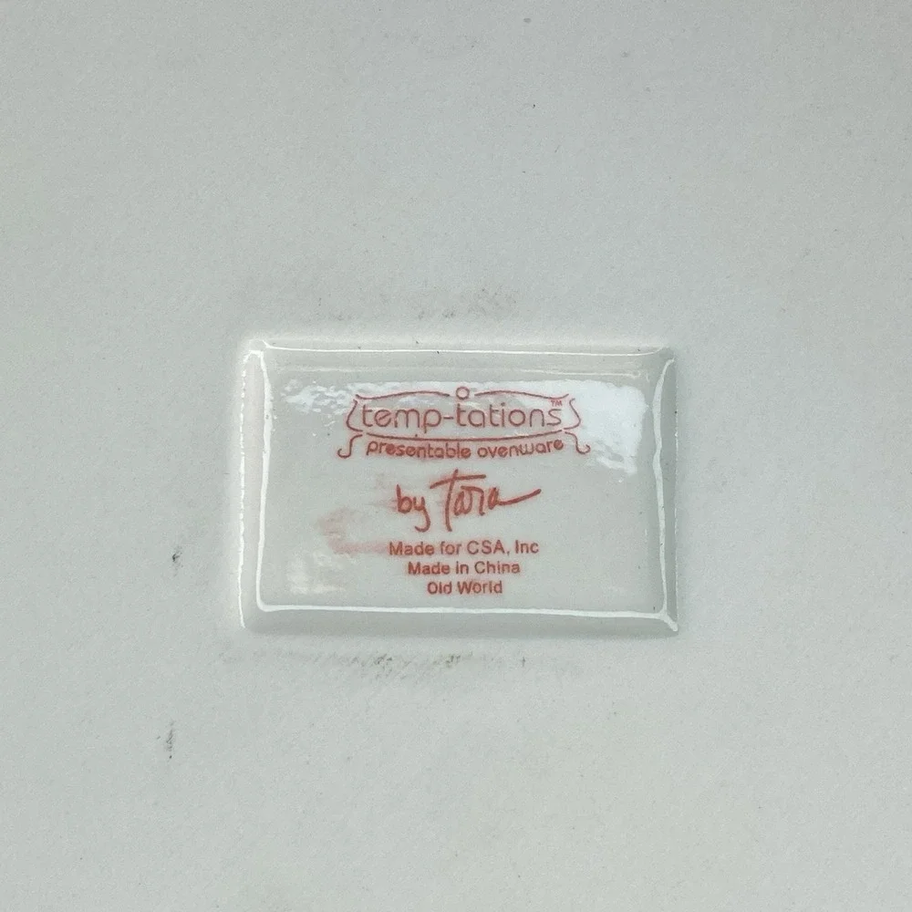 Temptations By Tara Old World Baking Serving Dish Square 10 Inch Cranberry
